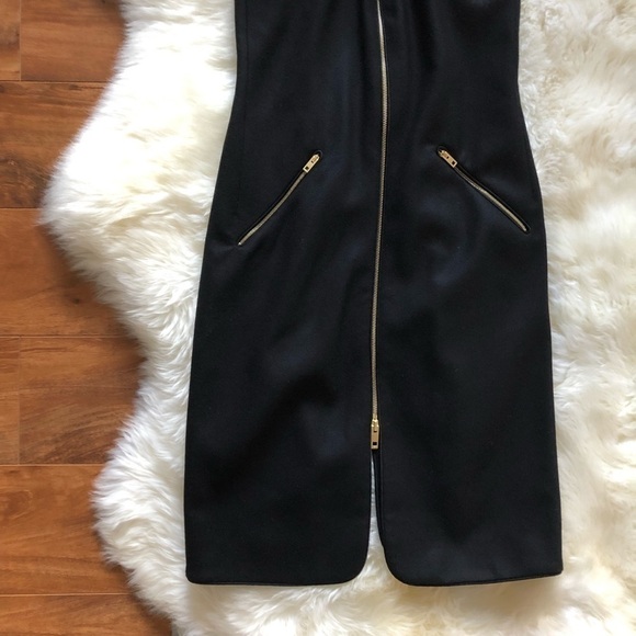 Rag & Bone Lees Crepe-Trimmed Wool Zip Front Dress - Picture 4 of 7